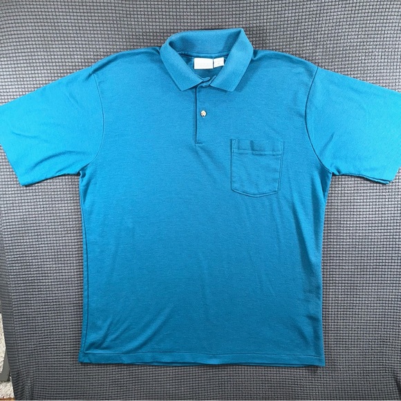 Burdines Florida Other - Vintage Burdines Florida Polo Shirt XL Teal Made in USA Pocket Golf Shirt